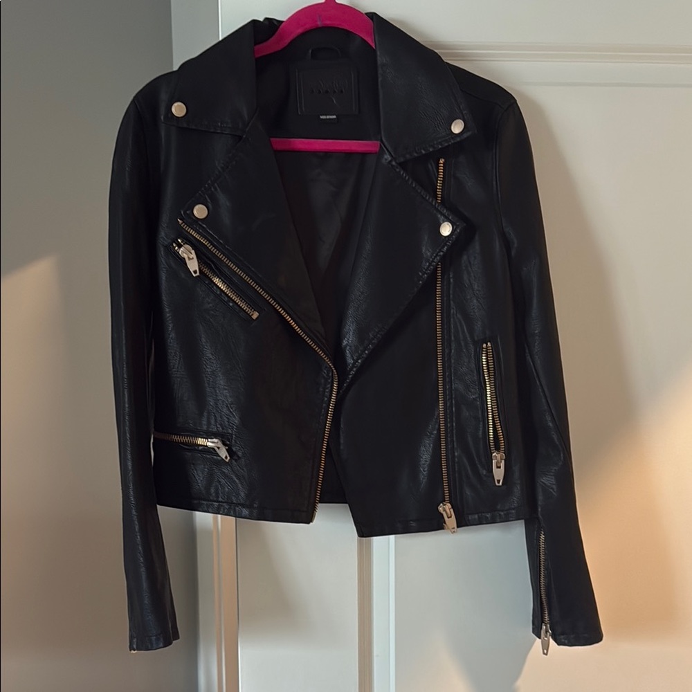 BLANKNYC Black Leather Biker Jacket